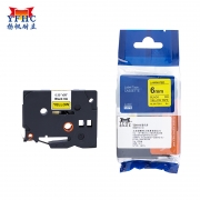 扬帆耐立 TZ-611 标签色带 适用兄弟Brother GL100 PT-P700;打印量：6mm*8m 黄底黑字(单位： 支）