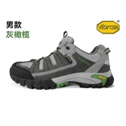 极地 S1491647M 男款灰橄榄41码登山鞋 防水透气 情侣款vibram底 低帮户外徒步鞋 灰橄榄色(单位：双）