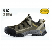 极地 S1491647M 男款浅棕色41码登山鞋 防水透气 情侣款vibram底 低帮户外徒步鞋 浅棕色(单位：双）