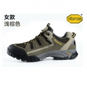 极地 S1491647M 女款浅棕色38码登山鞋 防水透气 情侣款vibram底 低帮户外徒步鞋 浅棕色(单位：双）