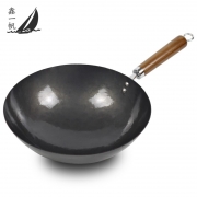 鑫一帆   章丘铁锅32cm 炒锅手工锻打无涂层物理不粘家用圆底燃气炉炒菜锅 计价单位: 个