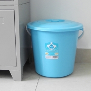 茶花 Chahua 0236-A 水桶 塑料 加厚 圆形提桶 大号 蓝色 21L 计价单位:个